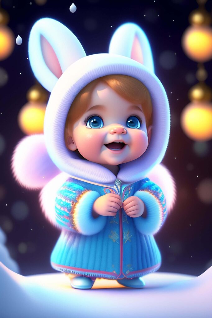 baby, animation, snow, aianimatedvideo, aianimation, aivideos, cartoon, 3dcartoon, freeaitools, runwayml, nature, deetion